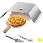 Zestaw do pieczenia pizzy ze stali nierdzewnej z grillem, kamień do pizzy 22 cale, blacha do pieczenia 10 x 11,8 cala, 13 cali