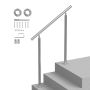 Zestaw balustrad schodowych ze stali nierdzewnej 100 cm z zestawem montażowym