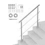 Handrail for outdoor stairs, 119.9 cm, 2 slats