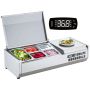 Refrigerated condiment station 140W, stainless steel, countertop
