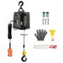 Portable electric hoist with winch, 499 kg, wired remote control