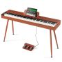Cyfrowe ważone pianino elektryczne, 88 klawiszy, Bluetooth, USB, MIDI, ze stojakiem i słuchawkami