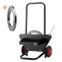 Strapping trolley for steel coils, 600 mm, rubber wheels