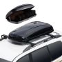 Roof box 8 cubic feet, ABS, black, double-sided, with straps