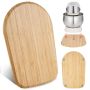 Suwak do kranu, owalny, 14,5 x 9,4 cala, drewno naturalne, nóżki PTFE, do blatu kuchennego