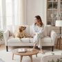 Two-seater white velvet sofa bed, 176 cm