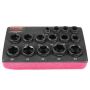 Zestaw nasadek udarowych 3/8", 15 sztuk, 10-24 mm, stal stopowa, do napraw samochodowych