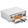 Elektryczny piec do pizzy 12 cali, stal nierdzewna, 1500 W