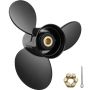 Outboard aluminum boat propeller, 3 blades, 14.5" x 19", right, compatible with volvo penta SX drive