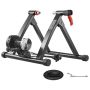 Stationary folding exercise bike, 6 resistance levels, 700C wheels, black