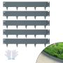 Steel landscape edging, 5 pcs., 99x13 cm, dark gray