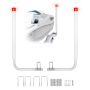 Boat trailer guide 1016 mm with LED, steel, 2 pcs.