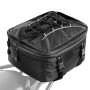 Torba motocyklowa na tylną obudowę 22-34 l, wodoodporna, czarna