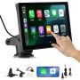 Bezprzewodowy system stereo do samochodu, ekran HD o przekątnej 228,6 mm, CarPlay, Android Auto