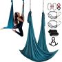 Air silk yoga swing, 11 yards, 100 g/m² nylon, green, with fasteners