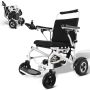 Foldable electric wheelchair with 20 inch motorized seat, 136 kg max load