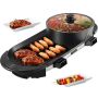 Wielofunkcyjny elektryczny grill-garnek, 5 trybów temperatury, shabu shabu czarny