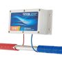 Electronic water softening system for whole house pipes