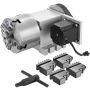 CNC 4-jaw rotary chuck 100 mm hollow shaft