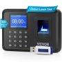 Biometric time clock for employee control, 2.4" screen, no fees