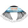 10 Pieces Black 20mm Elastic Bungee Cord with Steel S Hooks, 24 Inch