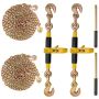 Chain ratchet binder with G80 chains, 7100 lb load, 2 pcs.