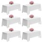 White polyester tablecloths for rectangular tables, 70x120 inches, 6 pcs.