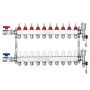 Rozdzielacz ogrzewania podłogowego 10 odgałęzień, rury PEX 1,27 cm, komplet
