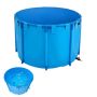 Canvas Collapsible PVC Fish Pond, 448.8 Gallon, Blue