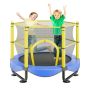 5-stopowa trampolina dla dzieci z siatką, obręczą do koszykówki i piłkami
