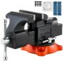 Multifunctional malleable iron clamp 127 mm with 360° rotation