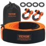 Heavy Duty Tow Strap Kit 7.6m, 36,000lbs MBS, for Trucks