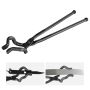 Blacksmith's tongs 18 inches, carbon and A3 steel, V-shaped