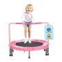 36-calowa składana czerwona trampolina dla dzieci z uchwytem, ​​3+ lat