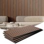 Acoustic wooden wall panels, MDF, 23.6x47.2 inches, walnut