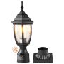 Lampa ogrodowa zewnętrzna, 400 mm, wodoodporna i piorunochronna, z kloszem szklanym