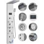 Panel prysznicowy z wyświetlaczem LED, 6 trybów, stal nierdzewna