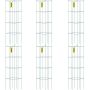 Tomato cages 14.6x14.6x39.4 cm, 6 pcs., green steel