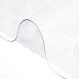 Plastic rectangular table cover, 36x60 inches, 2 mm, clear, waterproof