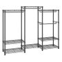 Heavy duty free standing clothes rack with 4 rods and 8 tiers, adjustable, 363 kg load capacity
