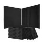 Panele akustyczne piankowe, 80 szt., 12x12x1", czarne, dźwiękochłonne
