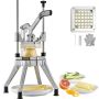 Professional commercial vegetable and fruit cutter, stainless steel, 1.3 cm blade, silver