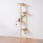Wall-mounted cat tree with 4 boards, 12 mm pine wood, up to 18 kg