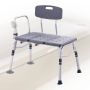 Adjustable bath bench with armrests, 180 kg load capacity