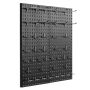 Metal perforated board with accessories, 24x12", black