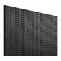 Metal perforated steel boards 24x12", black, 3 pcs., wall organizer