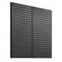Metal steel perforated boards, 32x16", black, wall organizer, 2 pcs.