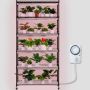 Stojak do uprawy roślin z 6 półkami, lampa 150W, metal, 89x31x180 cm