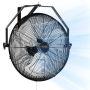Wall fan 57 cm, 3 speeds, black, waterproof, commercial