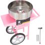 Commercial cotton candy machine with cart, 1000 W, for parties